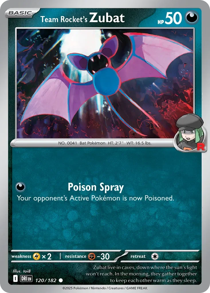 Team Rocket's Zubat 「DRI 120/182」「EN」