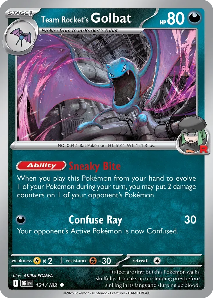 Team Rocket's Golbat 「DRI 121/182」「EN」