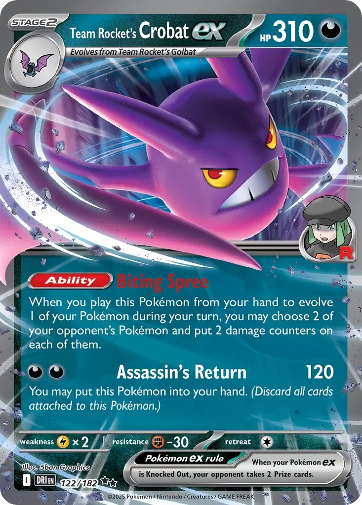 Team Rocket's Crobat ex 「DRI 122/182」「EN」