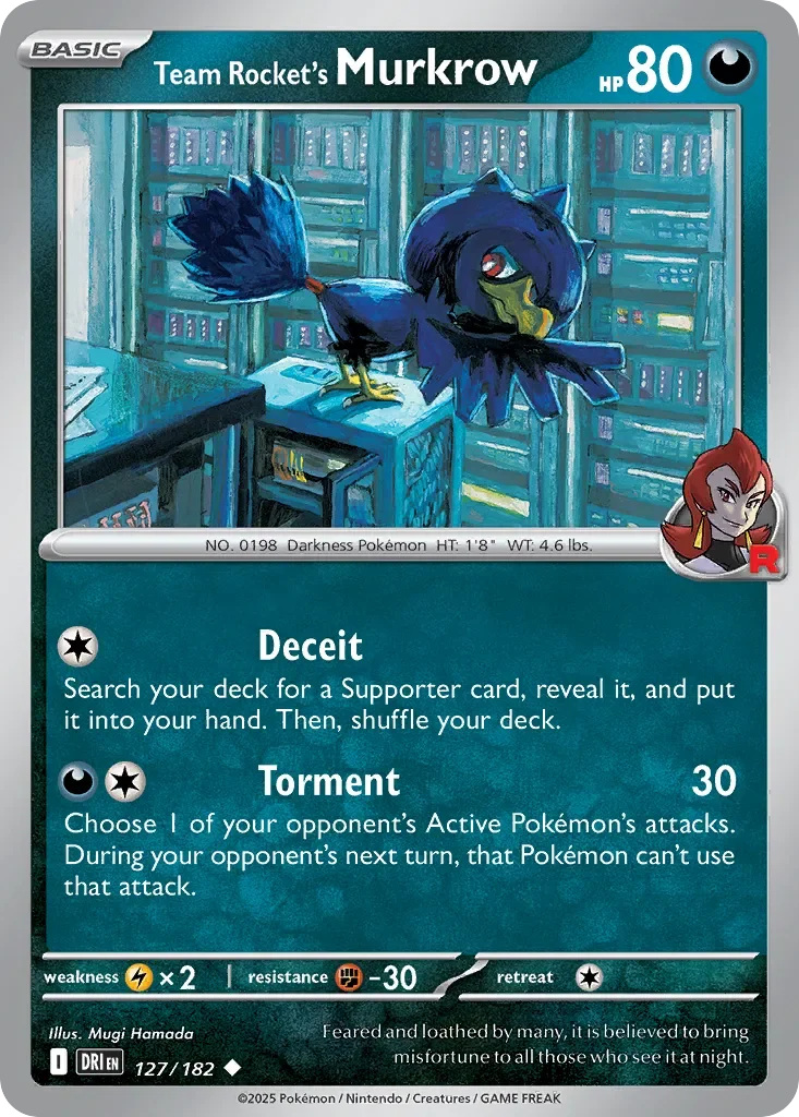 Team Rocket's Murkrow 「DRI 127/182」「EN」