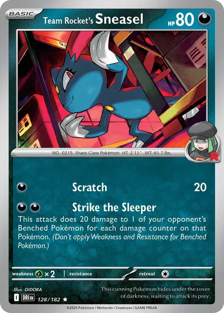 Team Rocket's Sneasel 「DRI 128/182」「EN」