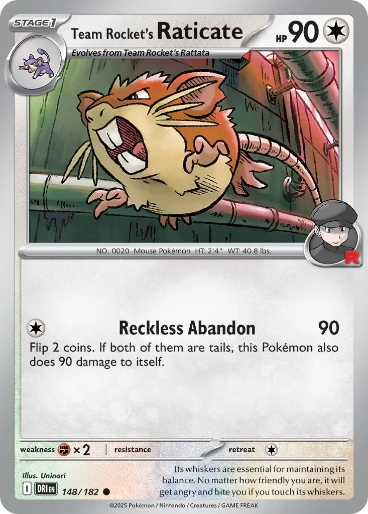 Team Rocket's Raticate 「DRI 148/182」「EN」