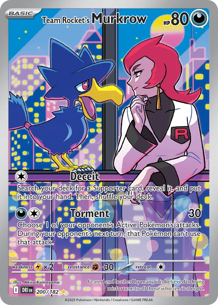 Team Rocket's Murkrow 「DRI 200/182」「EN」