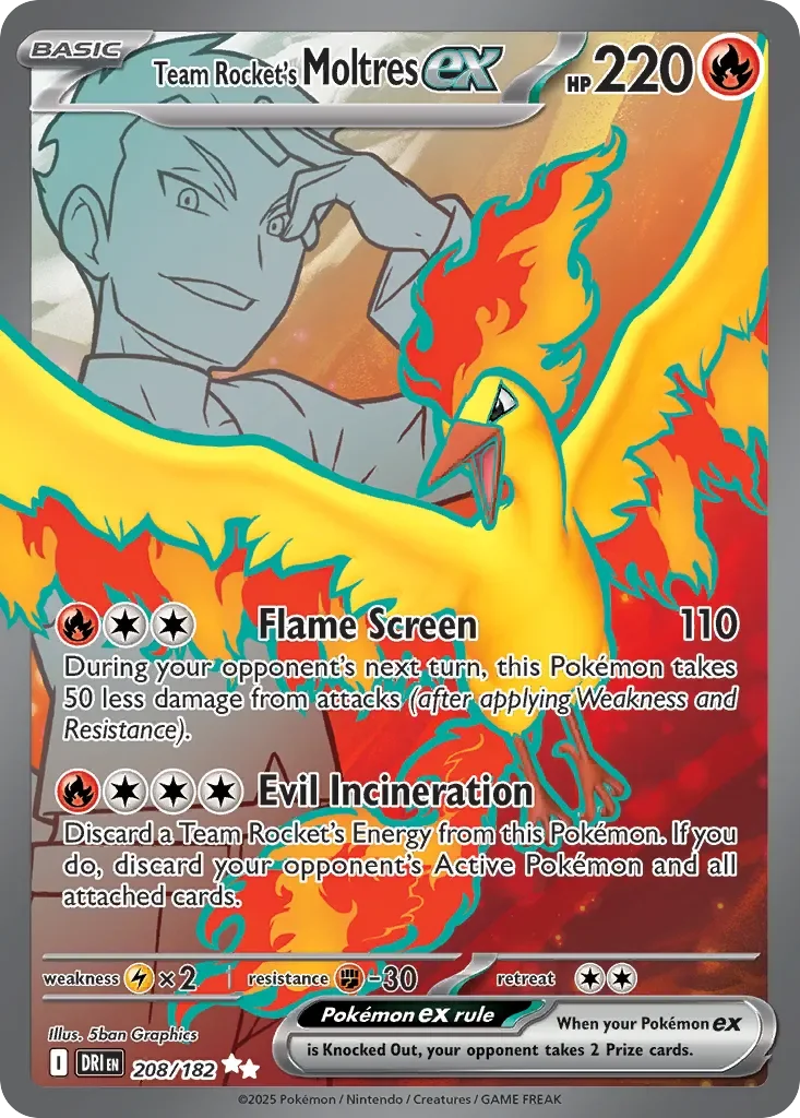 Team Rocket's Moltres ex 「DRI 208/182」「EN」