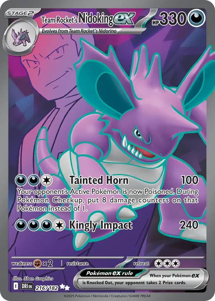 Team Rocket's Nidoking ex 「DRI 216/182」「EN」