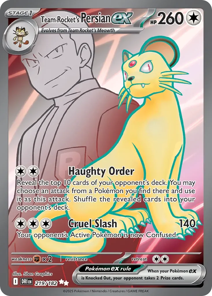 Team Rocket's Persian ex 「DRI 219/182」「EN」