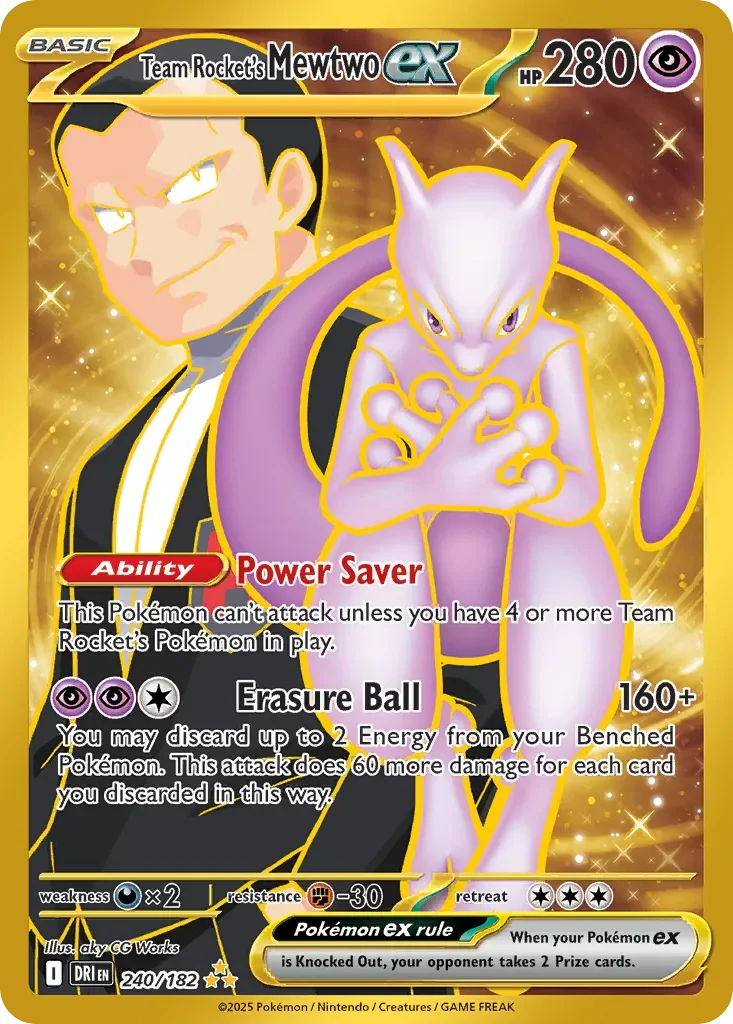 Team Rocket's Mewtwo ex 「DRI 240/182」「EN」
