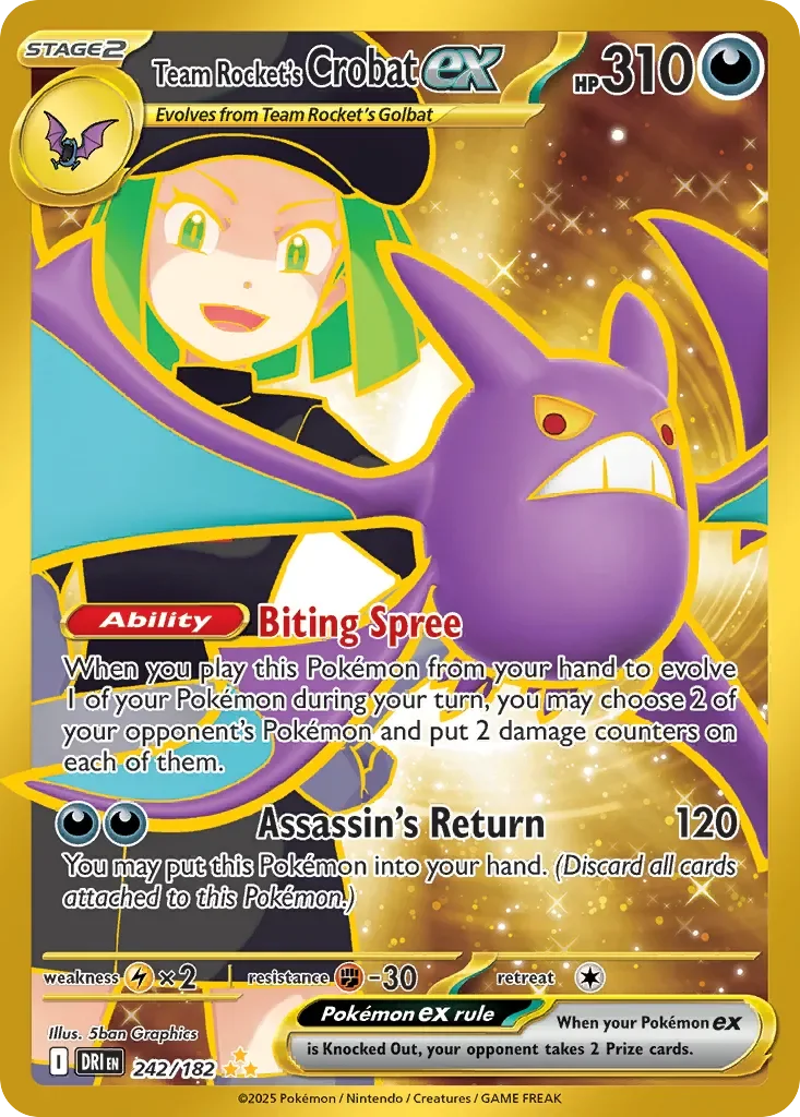 Team Rocket's Crobat ex 「DRI 242/182」「EN」