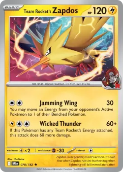 Team Rocket's Zapdos #070/182 · Pokémon