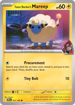 Team Rocket's Mareep #072/182 · Pokémon