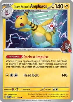 Team Rocket's Ampharos #074/182 · Pokémon