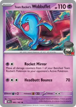Team Rocket's Wobbuffet #082/182 · Pokémon