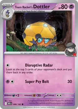 Team Rocket's Dottler #088/182 · Pokémon
