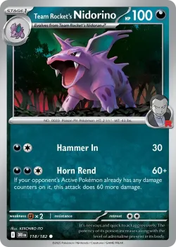 Team Rocket's Nidorino #118/182 · Pokémon