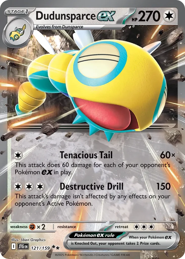 Dudunsparce ex 「JTG 121/159」「EN」
