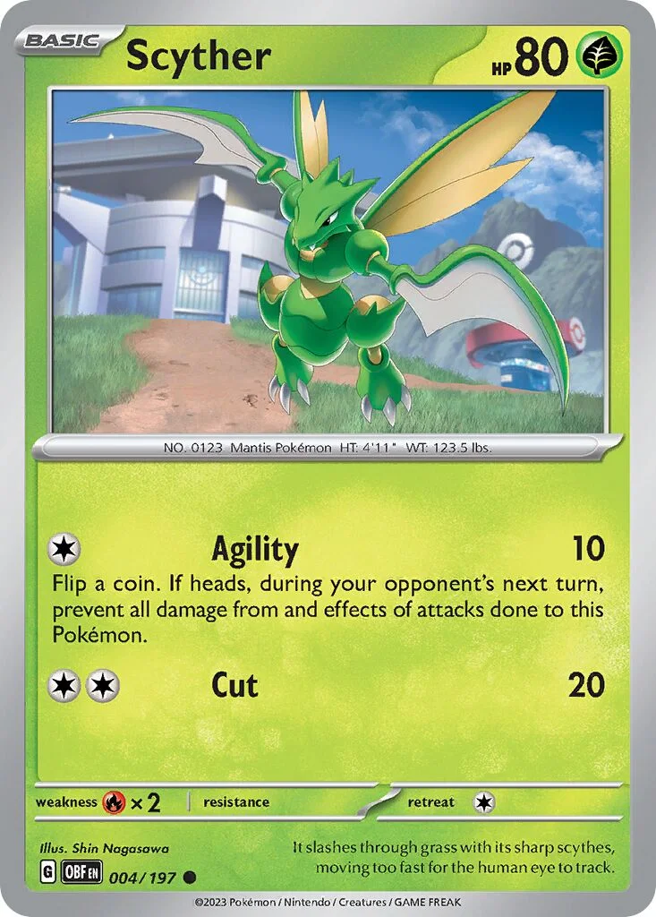 Scyther 「OBF 004/197」「EN」