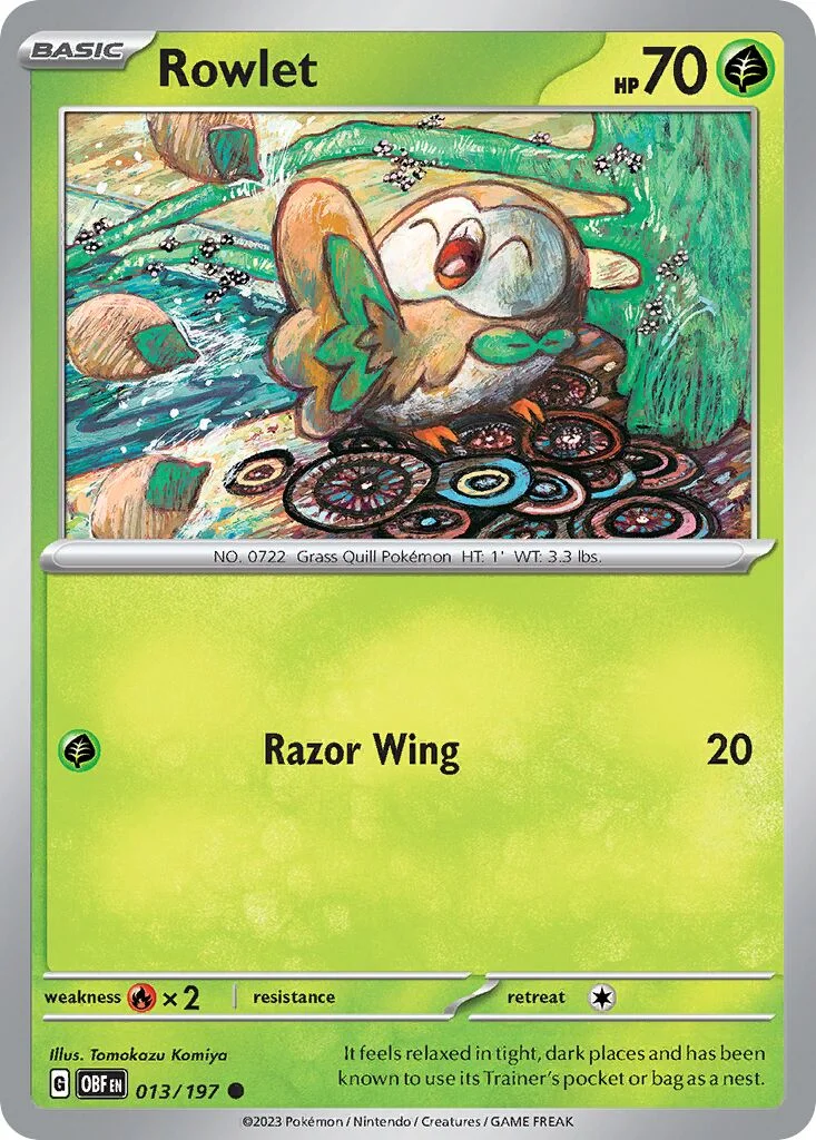 Rowlet 「OBF 013/197」「EN」