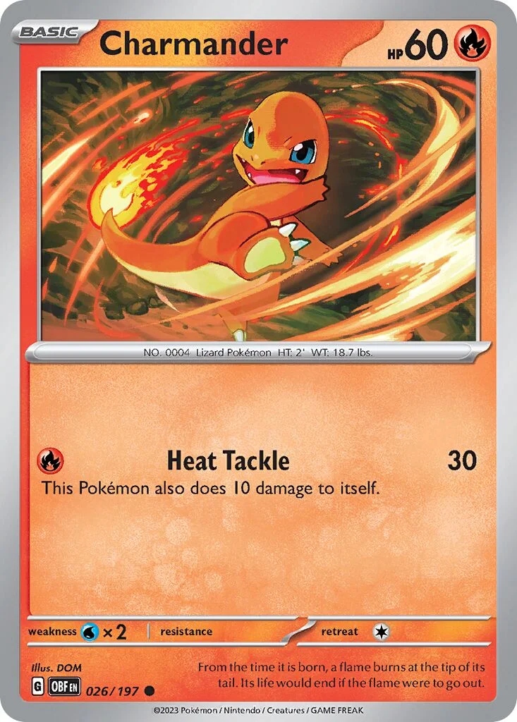 Charmander 「OBF 026/197」「EN」