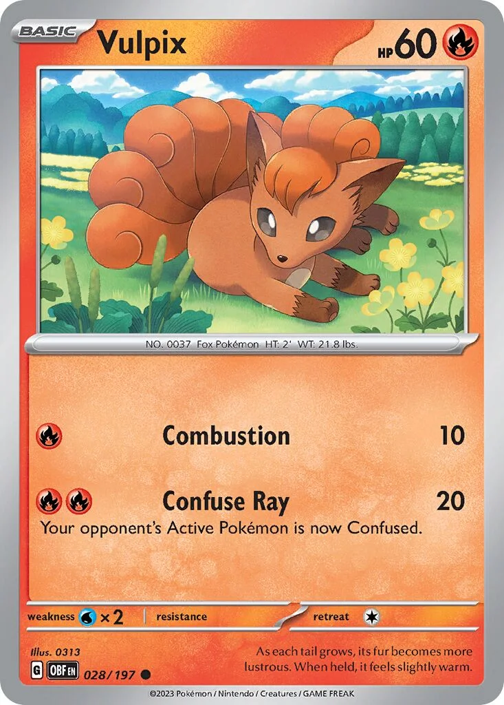Vulpix 「OBF 028/197」「EN」