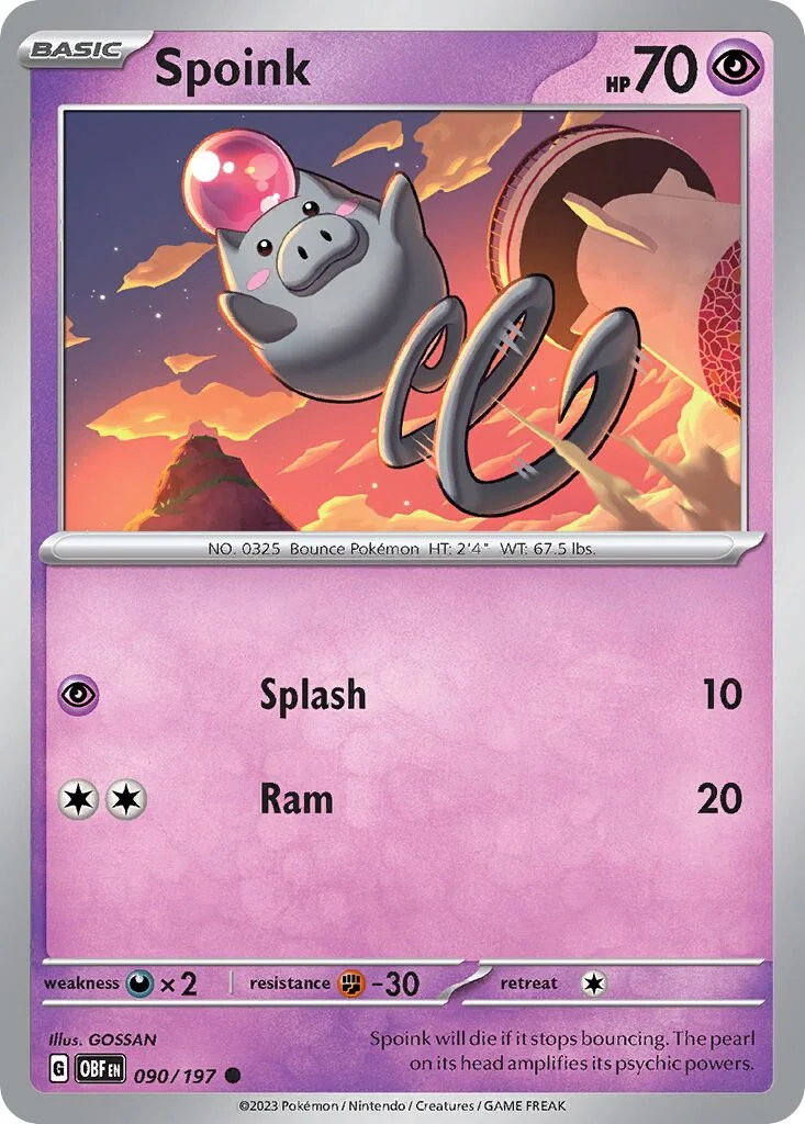 Spoink 「OBF 090/197」「EN」