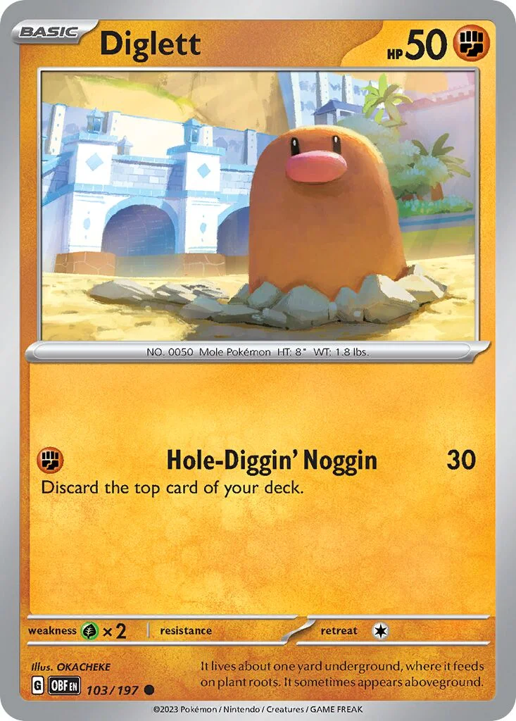 Diglett 「OBF 103/197」「EN」