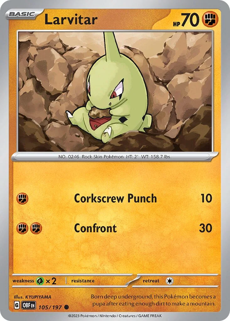 Larvitar 「OBF 105/197」「EN」