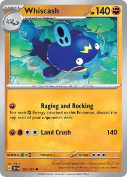 Whiscash #109/197 · Pokémon