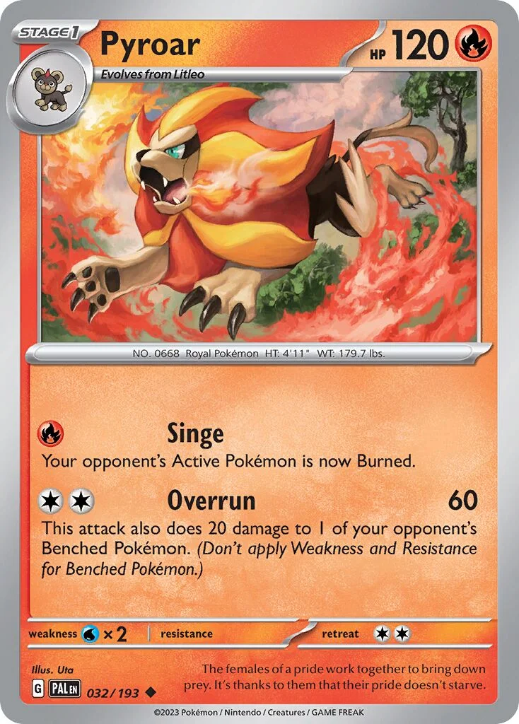 Pyroar 「PAL 032/193」「EN」