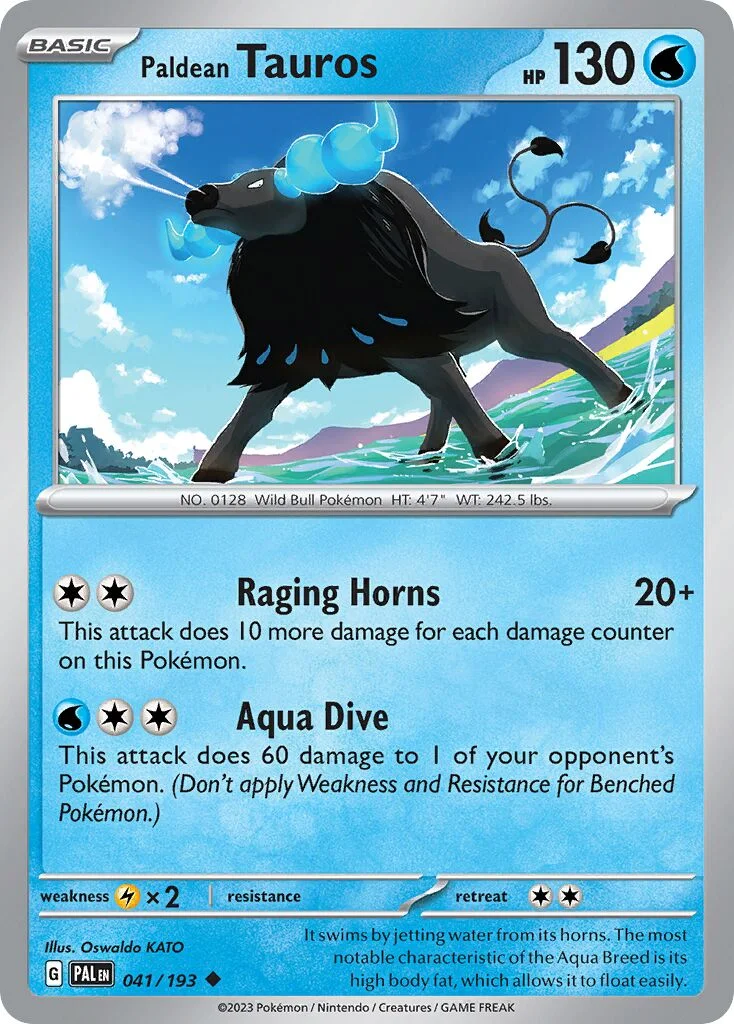 Paldean Tauros 「PAL 041/193」「EN」