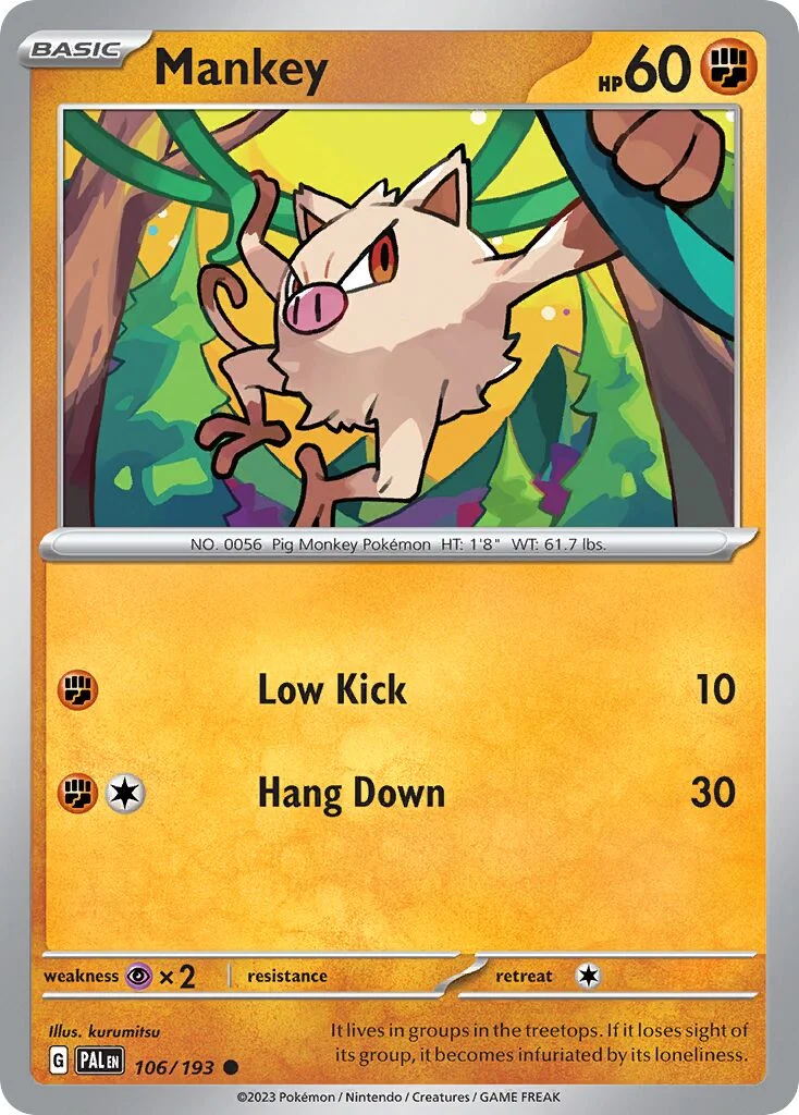 Mankey 「PAL 106/193」「EN」