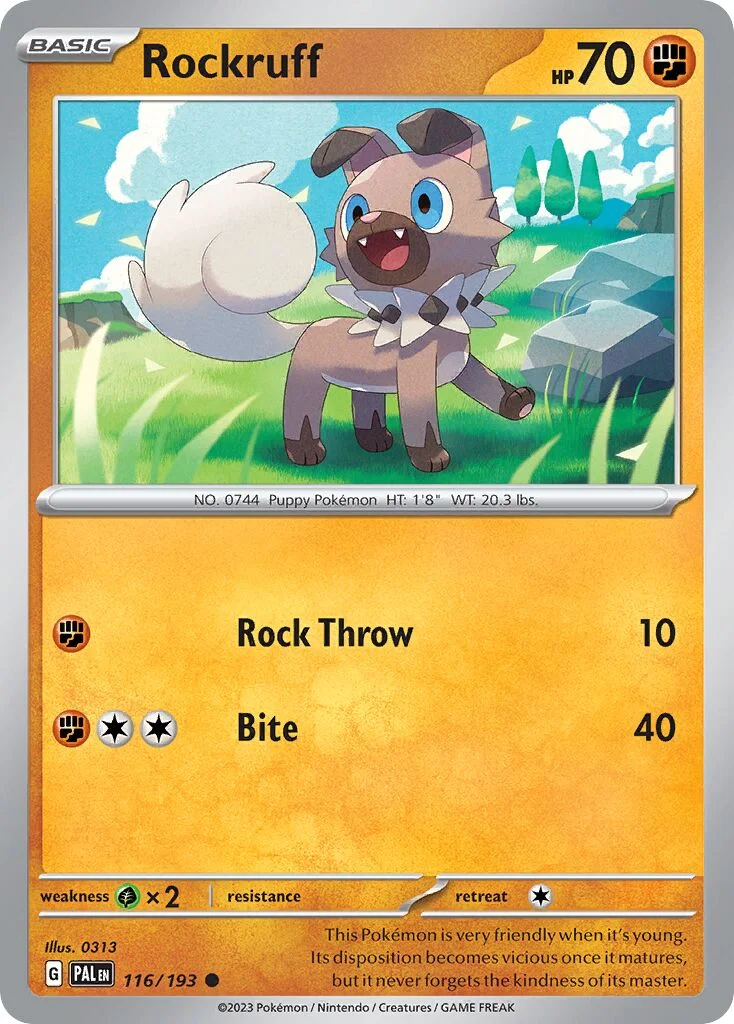 Rockruff 「PAL 116/193」「EN」