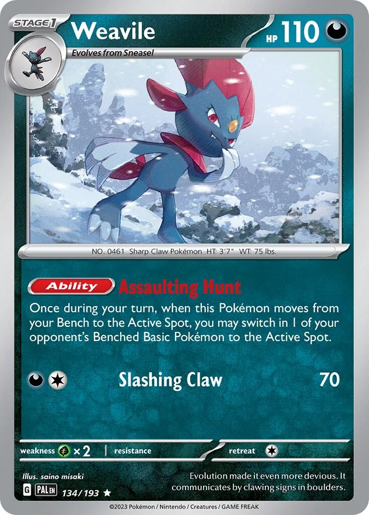 Weavile 「PAL 134/193」「EN」