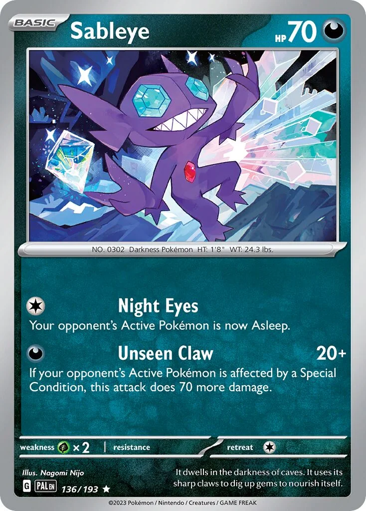 Sableye 「PAL 136/193」「EN」