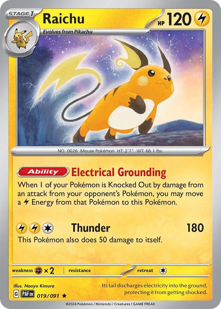 Raichu 「PAF 019/091」「EN」