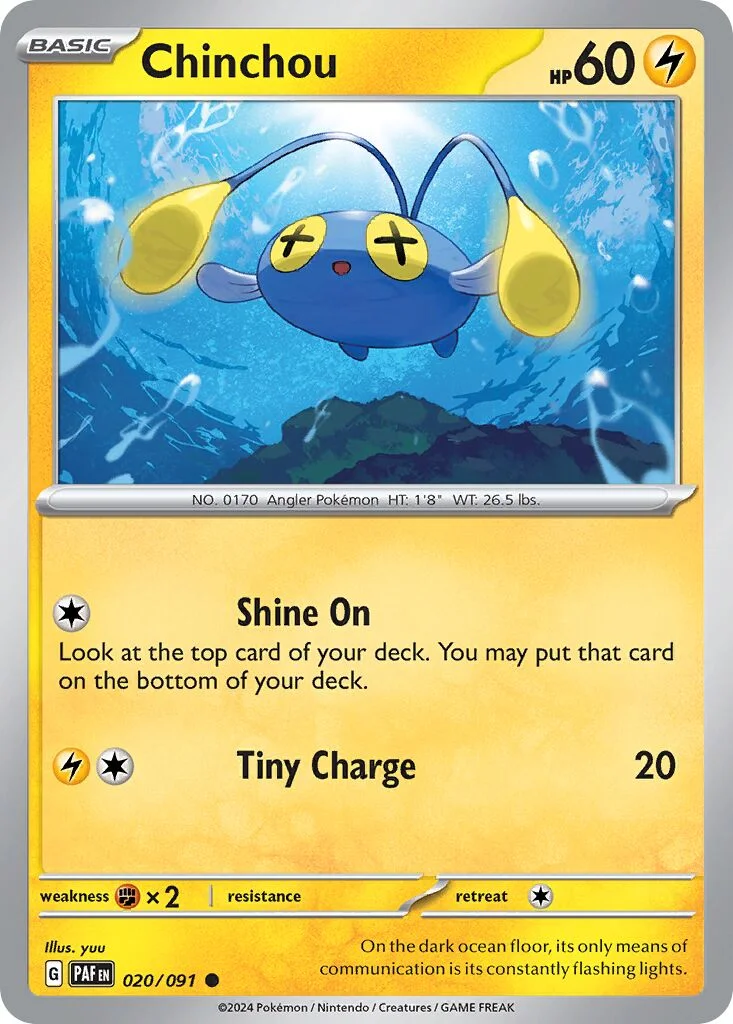 Chinchou 「PAF 020/091」「EN」