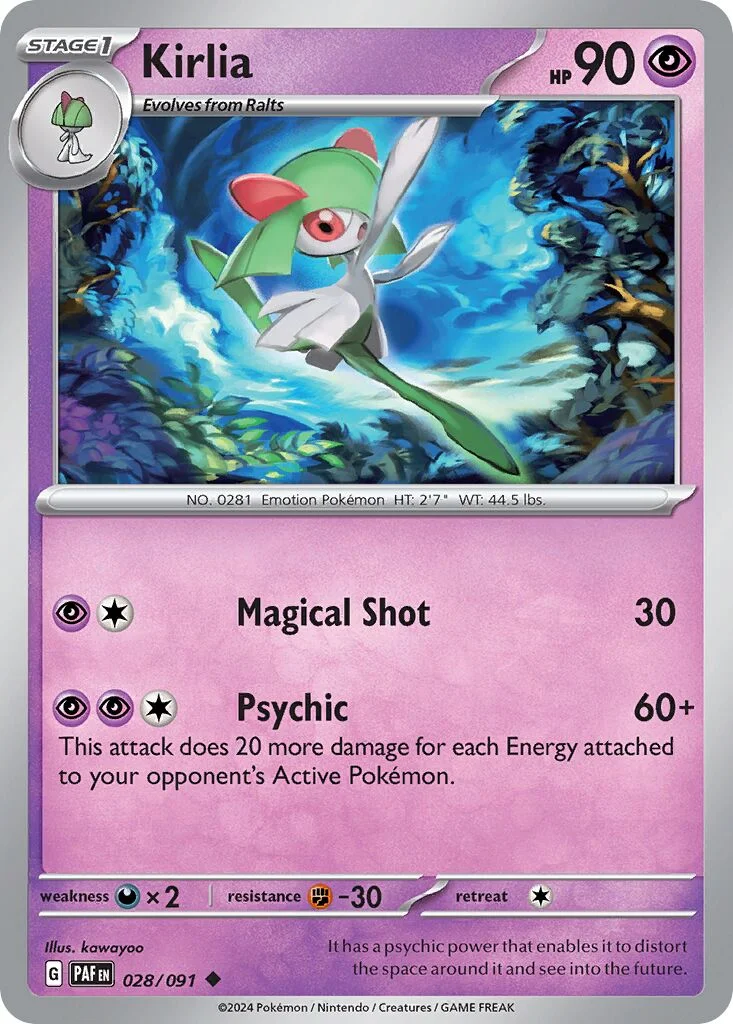 Kirlia 「PAF 028/091」「EN」