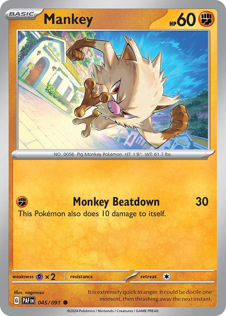 Mankey 「PAF 045/091」「EN」