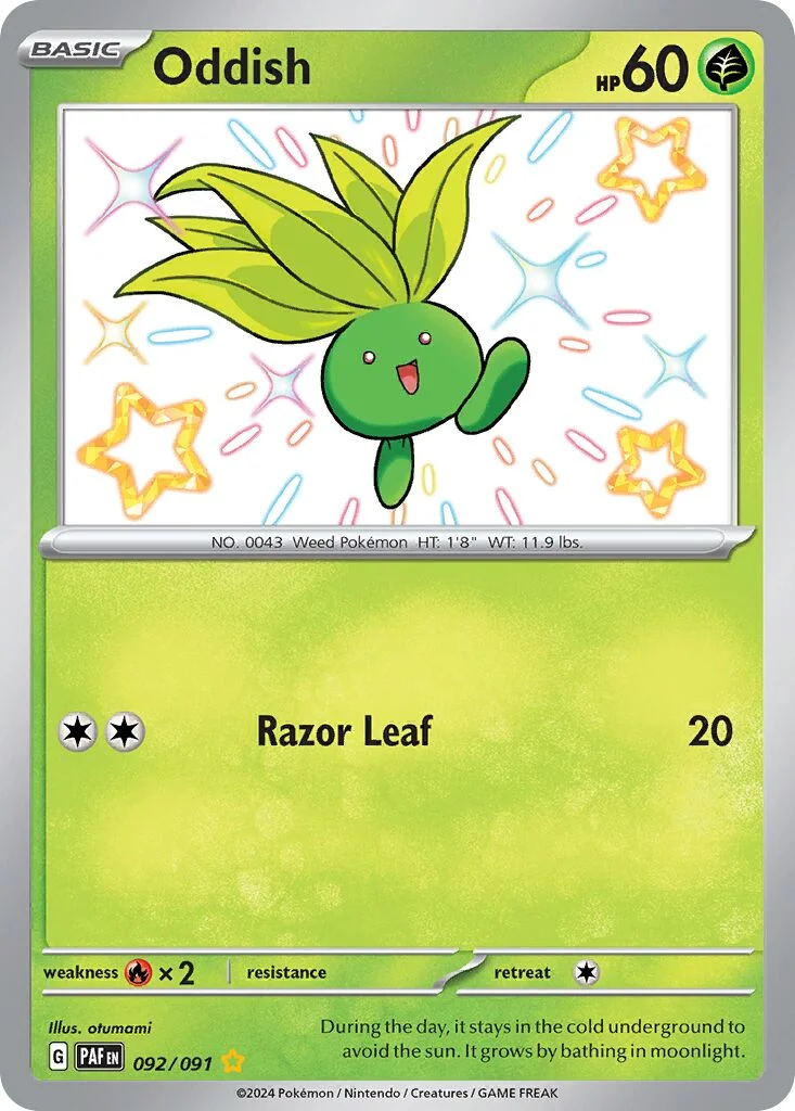 Oddish 「PAF 092/091」「EN」