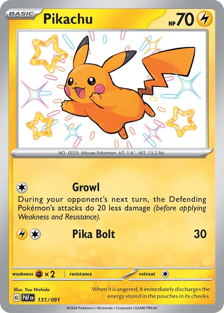 Pikachu 「PAF 131/091」「EN」