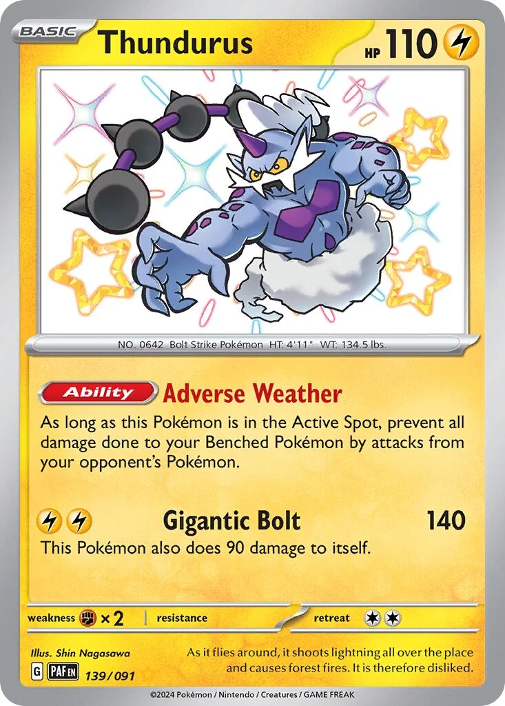Thundurus 「PAF 139/091」「EN」