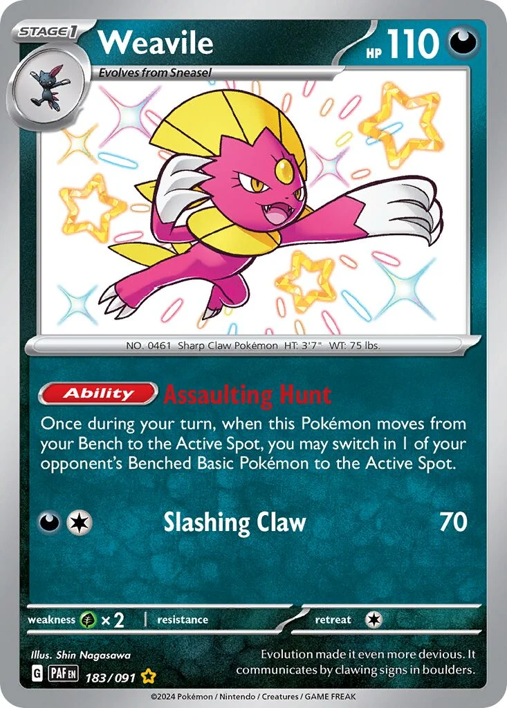 Weavile 「PAF 183/091」「EN」