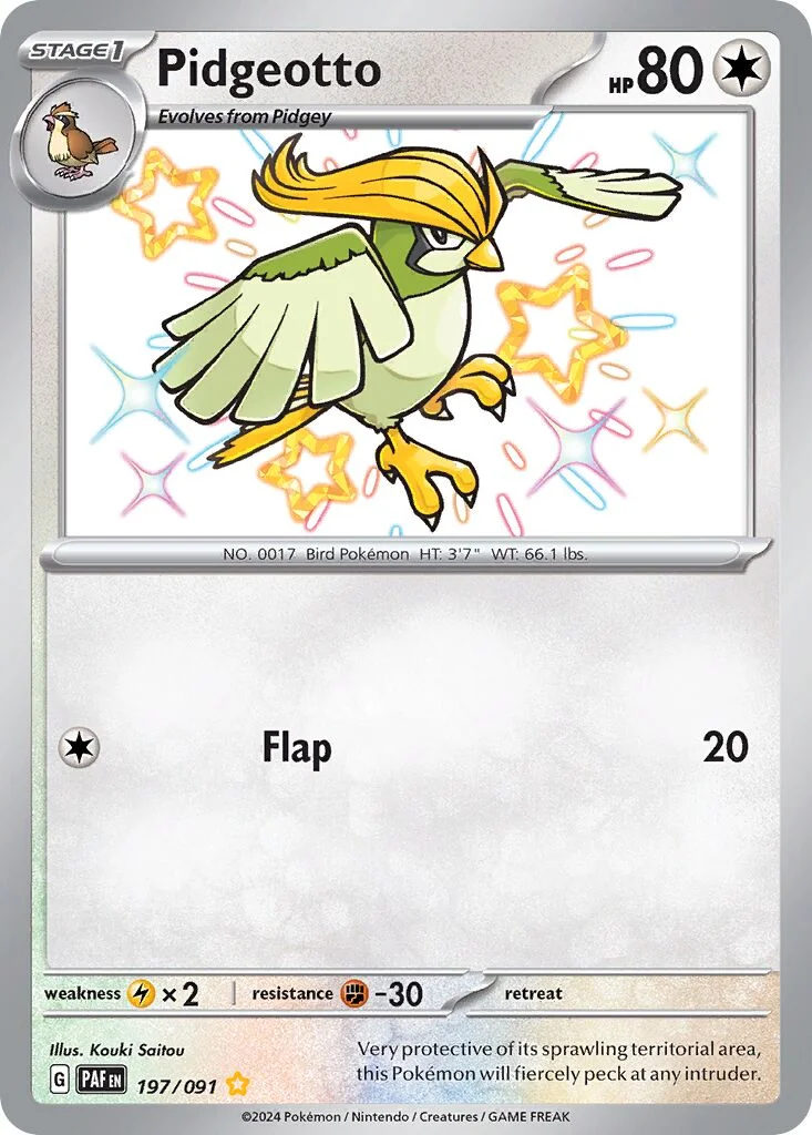 Pidgeotto 「PAF 197/091」「EN」