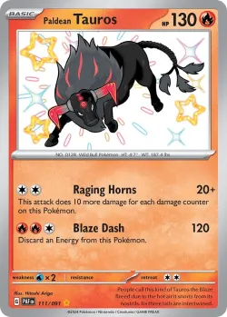 Paldean Tauros #111/091 · Pokémon