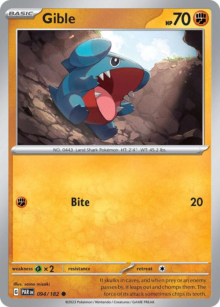 Gible 「PAR 094/182」「EN」