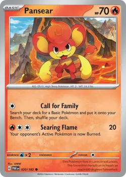 Pansear #020/182 · Pokémon