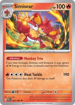 Simisear #021/182 · Pokémon