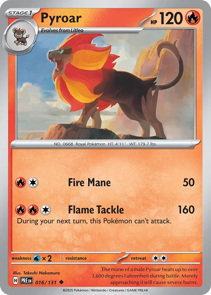 Pyroar 「PRE 016/131」「EN」