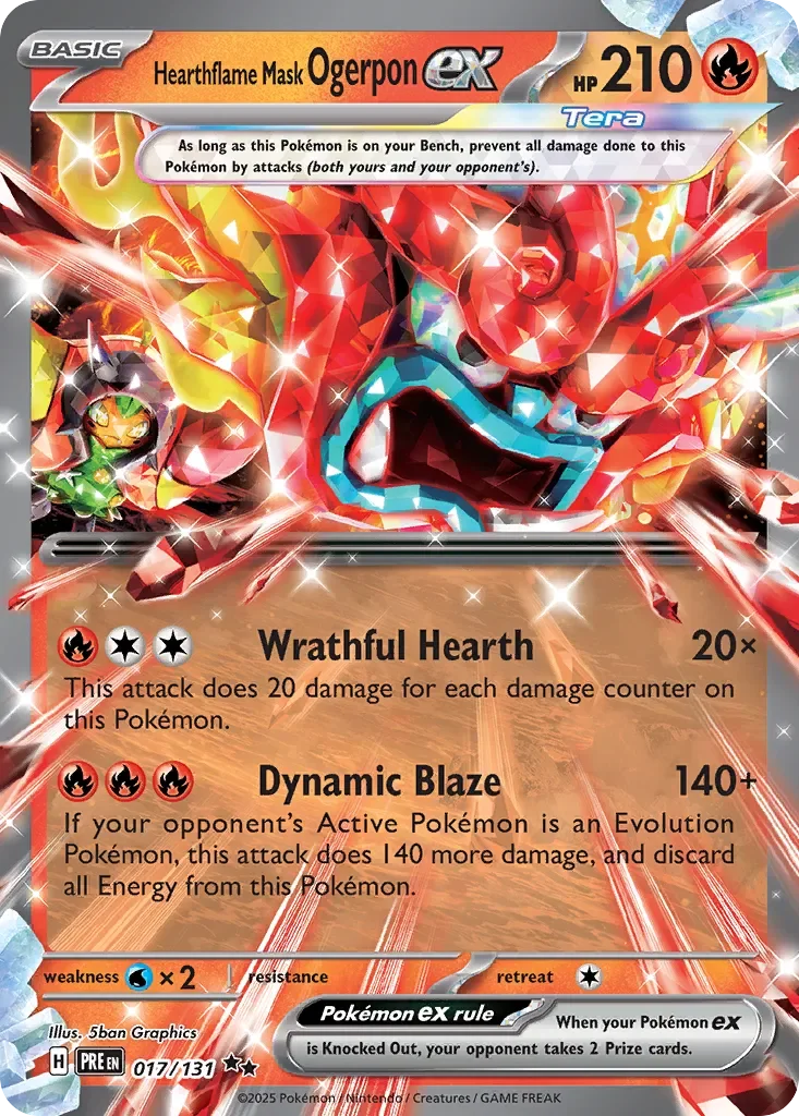 Hearthflame Mask Ogerpon ex 「PRE 017/131」「EN」