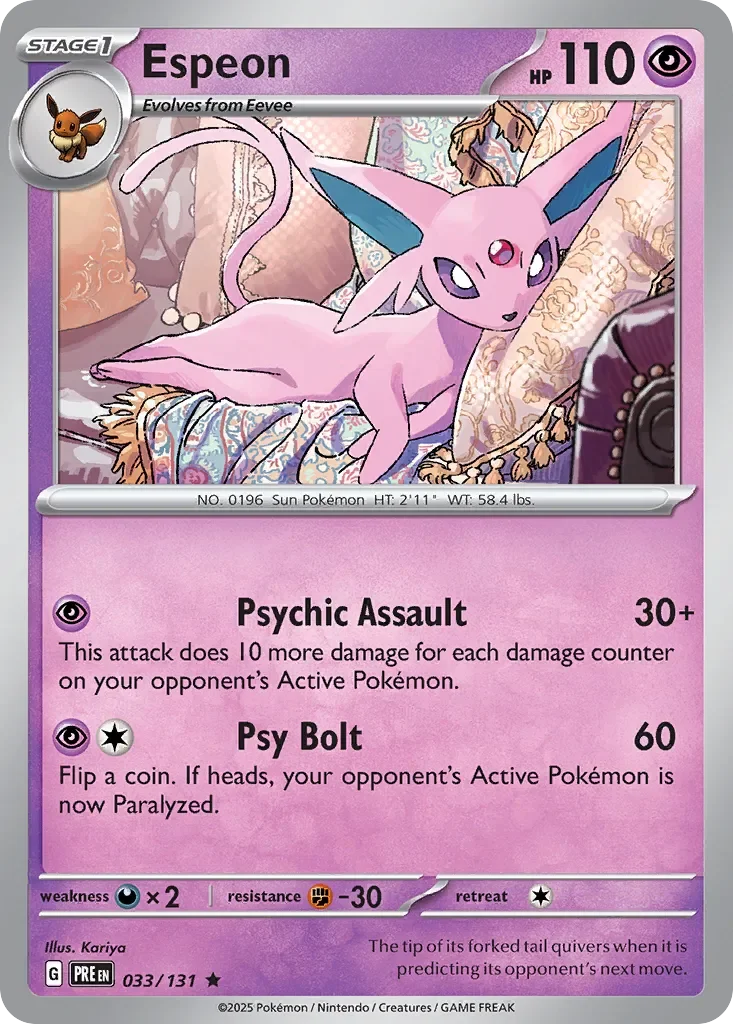 Espeon 「PRE 033/131」「EN」