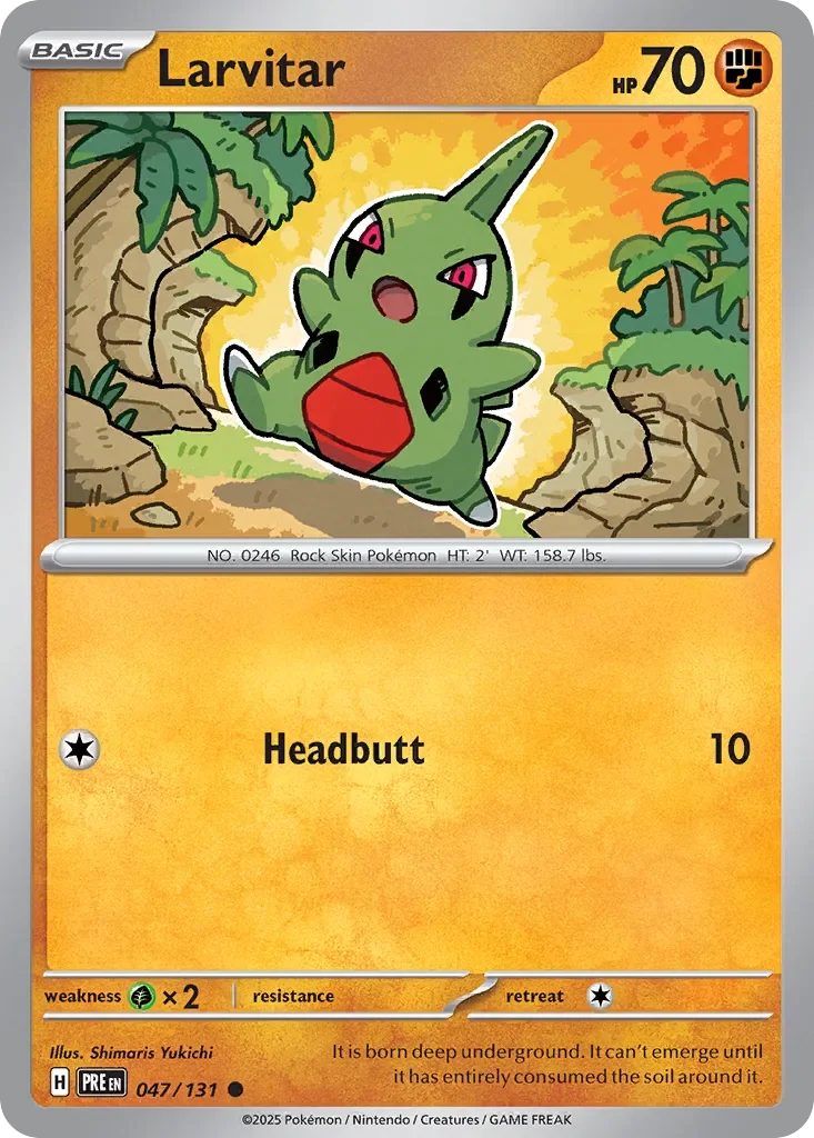 Larvitar 「PRE 047/131」「EN」